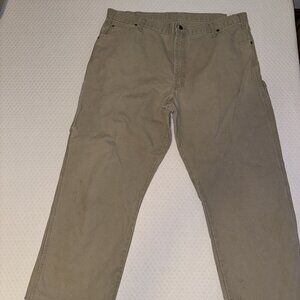 Dickies Duck Carpenter Pants 42x34 Tan Heavyweight Thick Workwear Men’s Pant